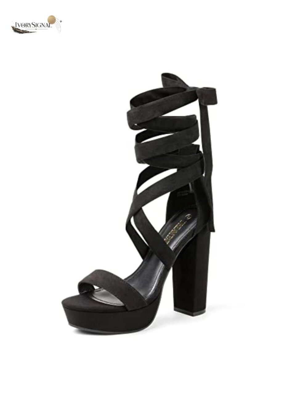 Women's Strappy Open Toe Platform Heels Chunky 5.12in Heel Sandals